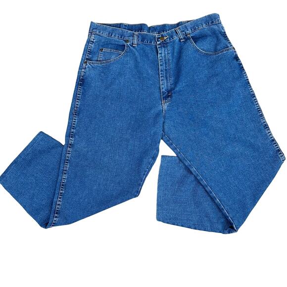 Wrangler Rugged Wear Medium Wash High Rise Jeans Womens 40x27.5" Western Country - Picture 1 of 7